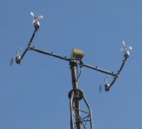 The Anemometer and Wind Vane mounted on top of Tower 4
