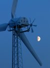 Wind harvester by night